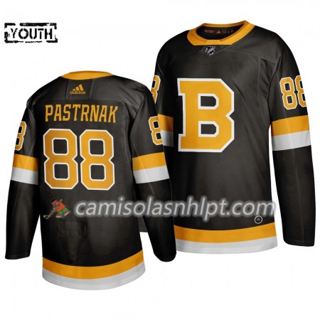 Camisola Boston Bruins David Pastrnak 88 Adidas 2019-2020 Preto Authentic - Criança